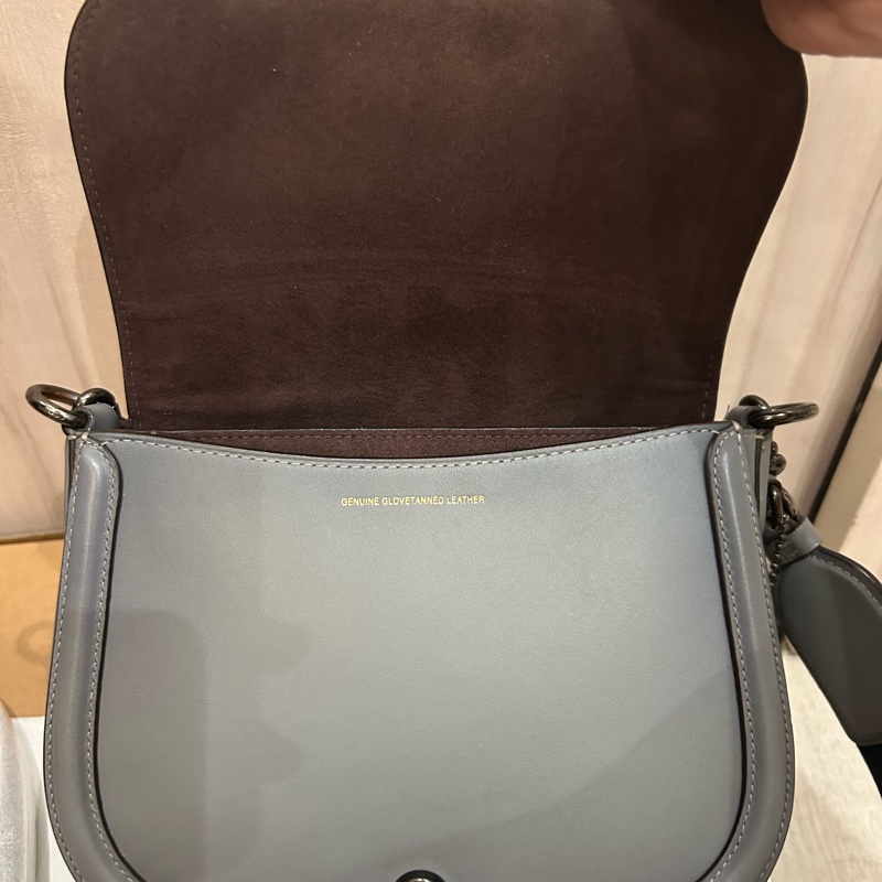 （已售出）Coach the beat saddle 霾霧藍馬鞍包-5