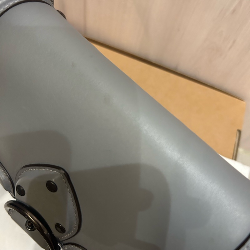 （已售出）Coach the beat saddle 霾霧藍馬鞍包-11