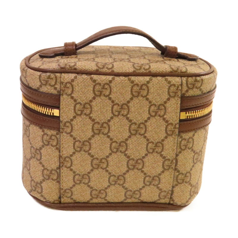 GUCCI 塗層帆布Ophidia Cosmestic Hand Bag金扣手挽袋啡色-1