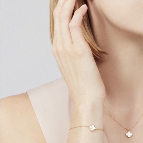 VCA 梵克雅寶 四葉草項鍊 白母貝 小號-2