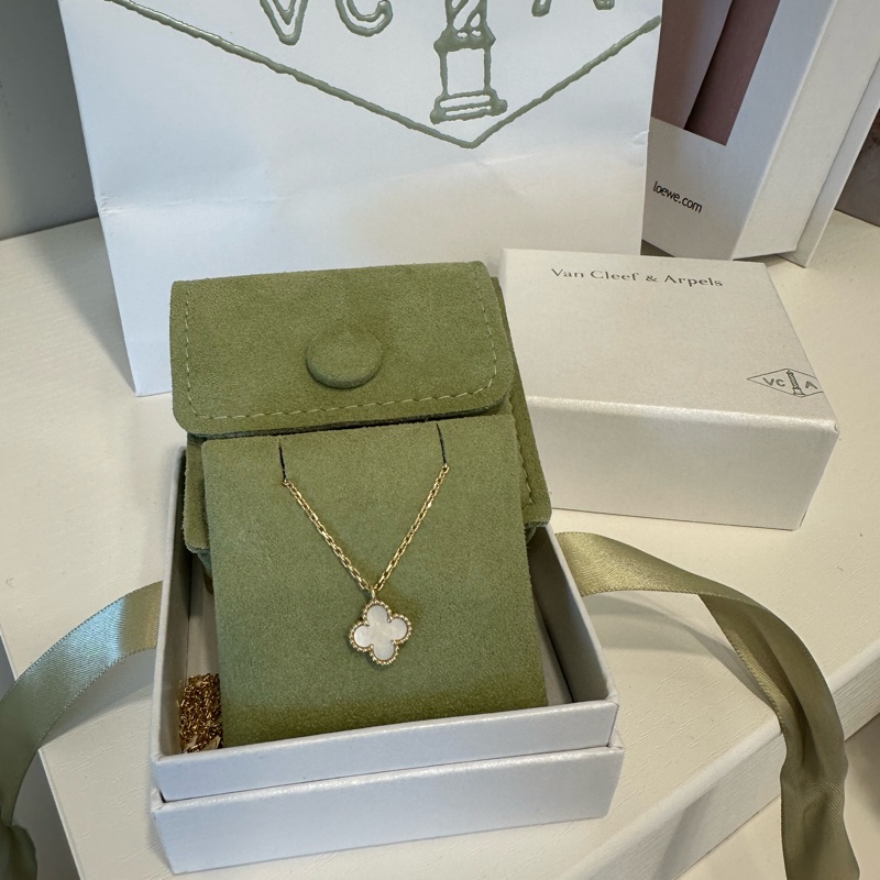 VCA 梵克雅寶 四葉草項鍊 白母貝 小號-5