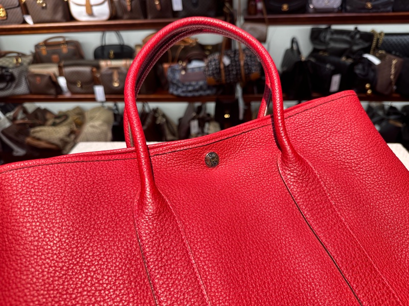 Hermes Garden Party 36 愛馬仕花園包 5X 辣椒紅 Rouge Pigment-7