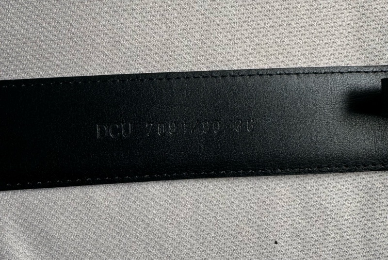 VERSACE 范思哲 凡賽斯 深藍色皮革 皮帶 尺吋90 二手正品☻不議價☻-5