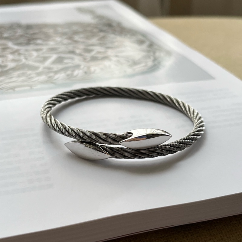 CHARRIOL 夏利豪經典編織鋼索手環-0