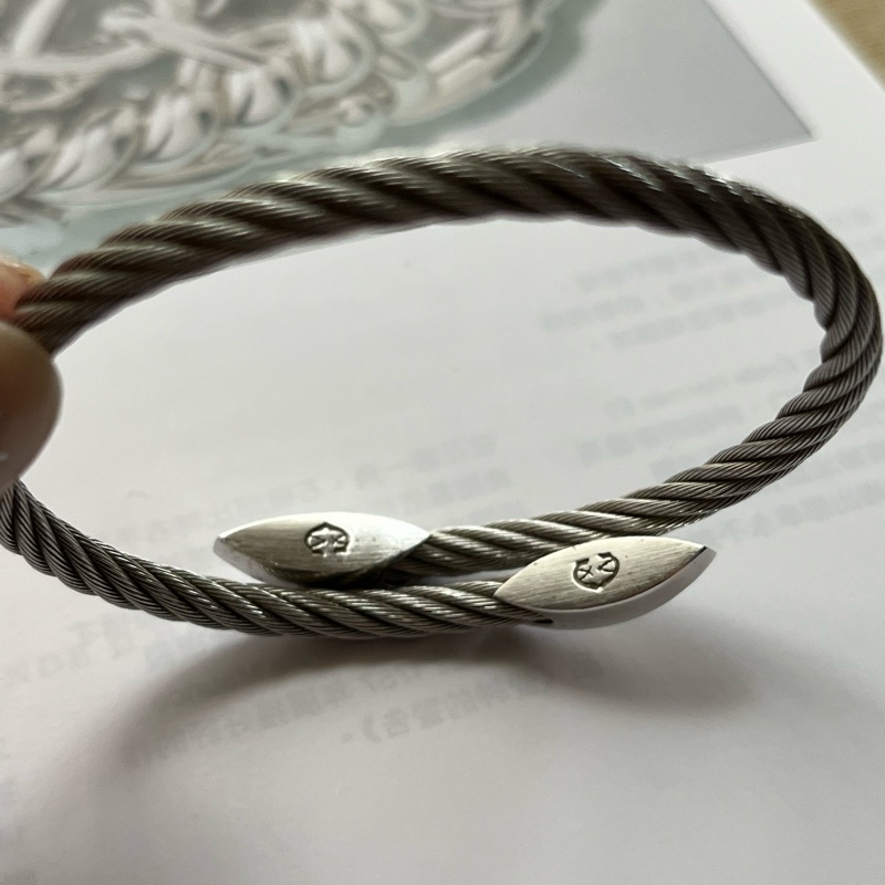 CHARRIOL 夏利豪經典編織鋼索手環-2