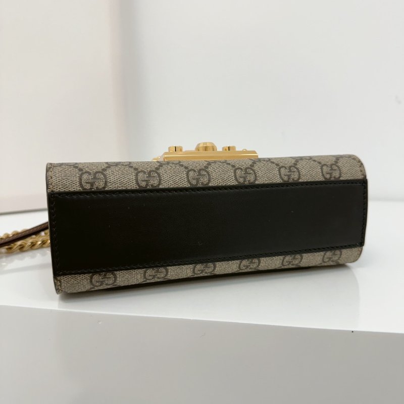 GUCCI Padlock GG Supreme 小款 鍊條掀蓋肩背包 409487-6