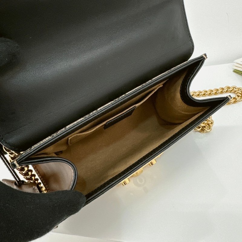 GUCCI Padlock GG Supreme 小款 鍊條掀蓋肩背包 409487-9
