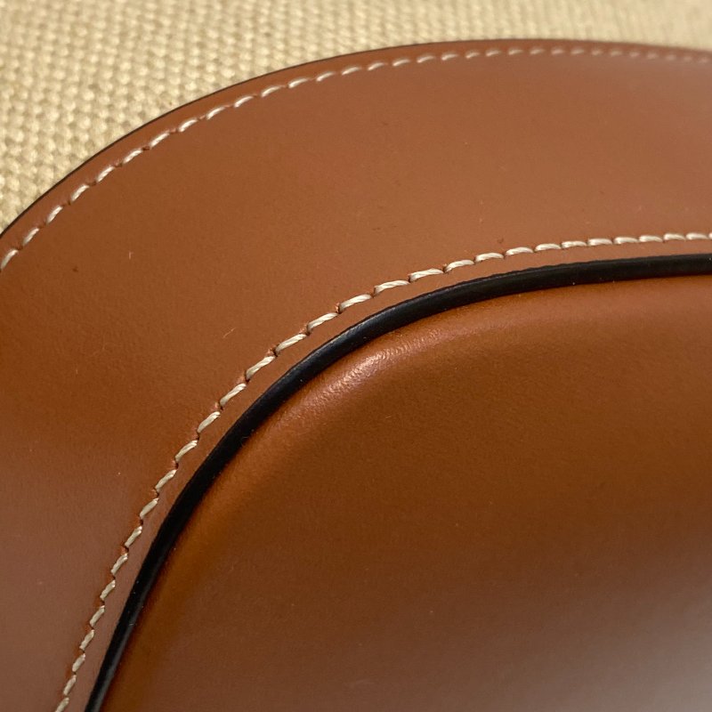 △ Celine 思琳 Light Brown Canvas Brown Calfskin Small Bucket Bag 淺啡色帆布啡色牛皮小型水桶袋 198242 - 247012762-7