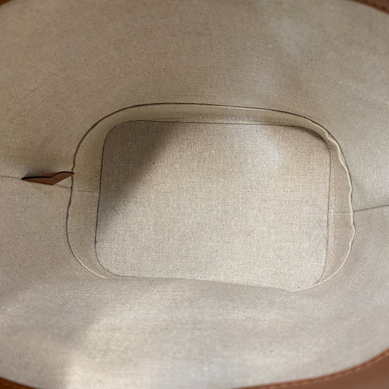 △ Celine 思琳 Light Brown Canvas Brown Calfskin Small Bucket Bag 淺啡色帆布啡色牛皮小型水桶袋 198242 - 247012762-16