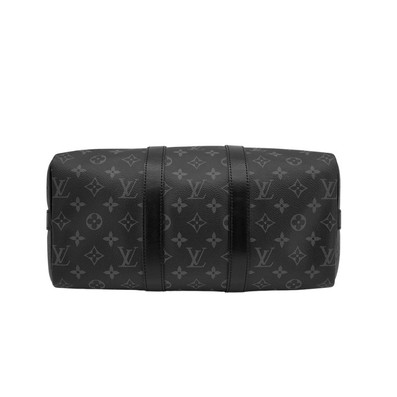 Louis Vuitton Keepall 35 帆布手提斜背波士頓包(M46655-黑)-3