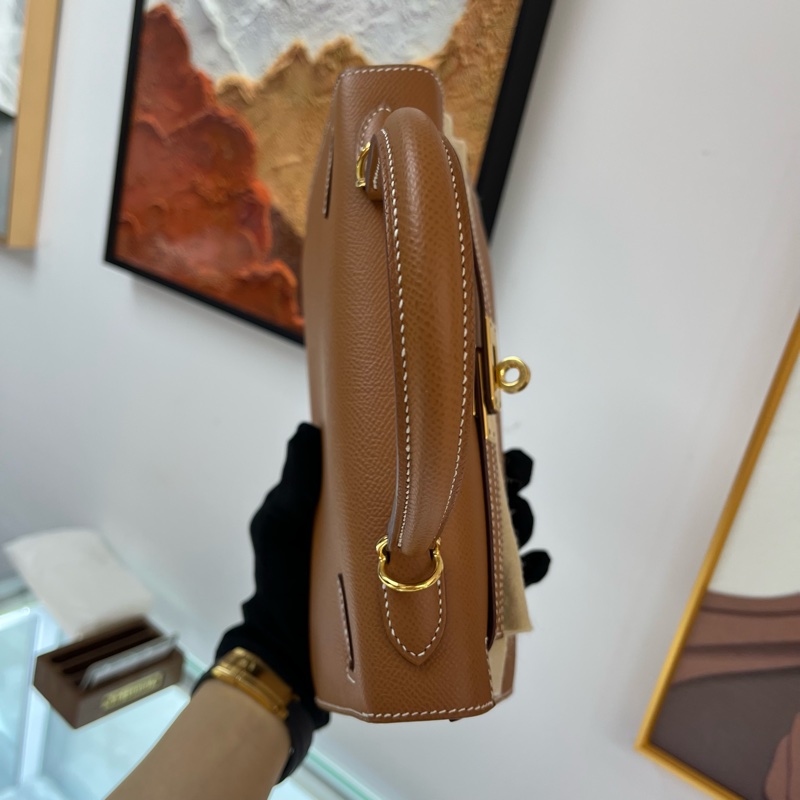 🤍Hermes Kelly 25 金扣 epsom皮 U stamp 金剛色 金棕❤️-5