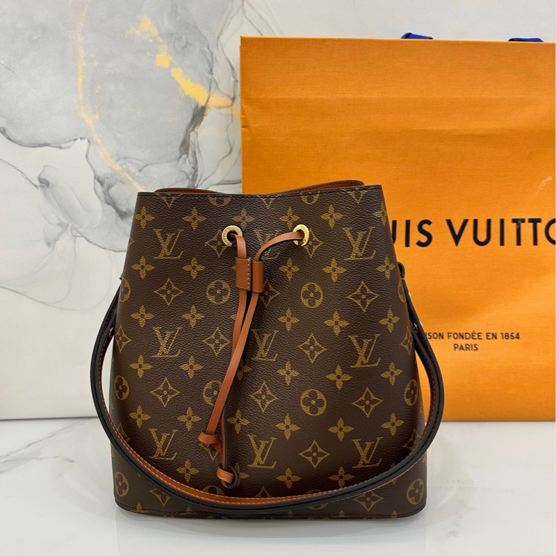 LV 水桶包 焦糖色 老花-0