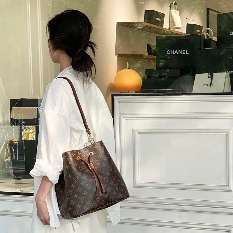 LV 水桶包 焦糖色 老花-2