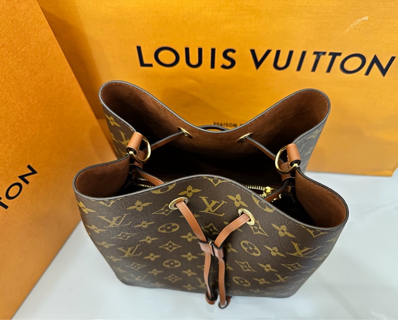 LV 水桶包 焦糖色 老花-6