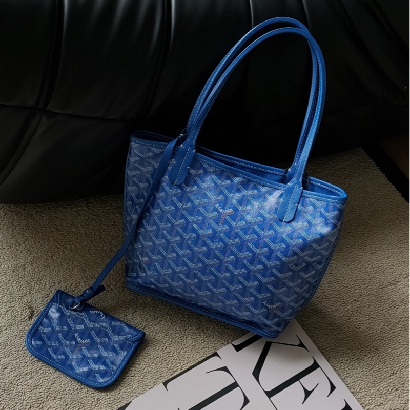 Goyard 藍色mini anjou tote雙面手提包-1