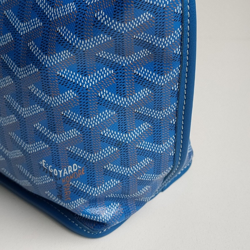 Goyard 藍色mini anjou tote雙面手提包-4