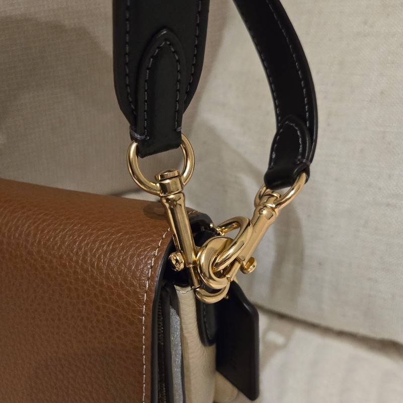 全新Coach Morgan 腋下兩用包 可側背／肩背（橘咖老花）-8