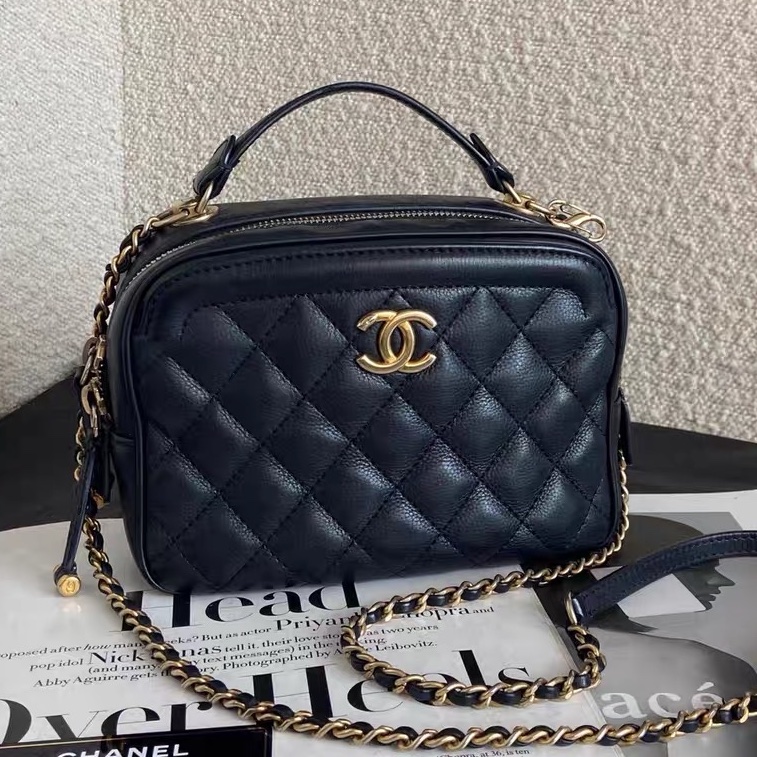 Chanel 26開 手提 斜背 相機包 前後夾層-5