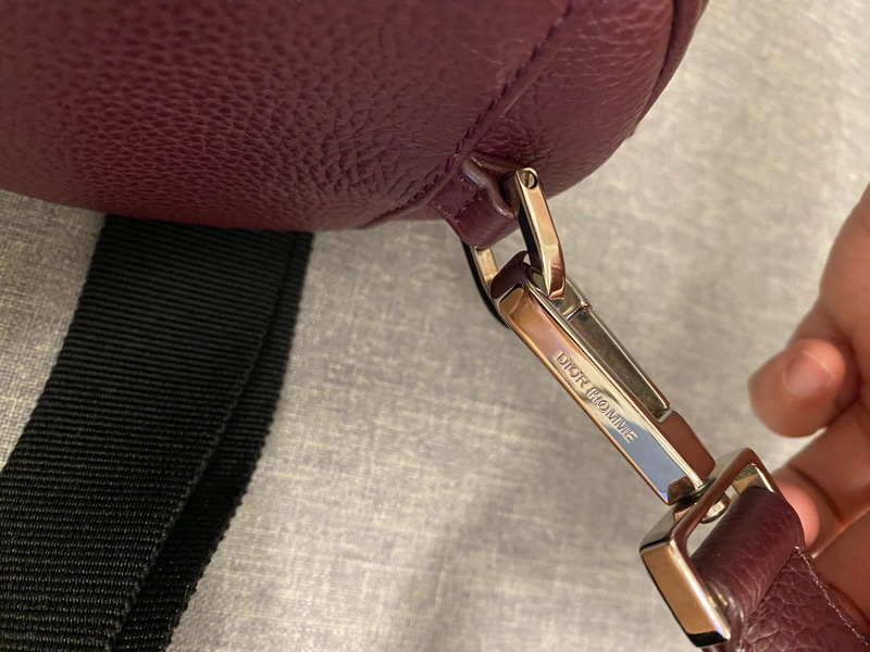 Christian Dior Atelier burgundy leather roller pouch-2