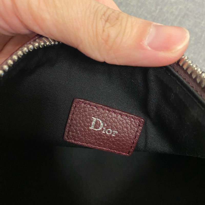 Christian Dior Atelier burgundy leather roller pouch-6