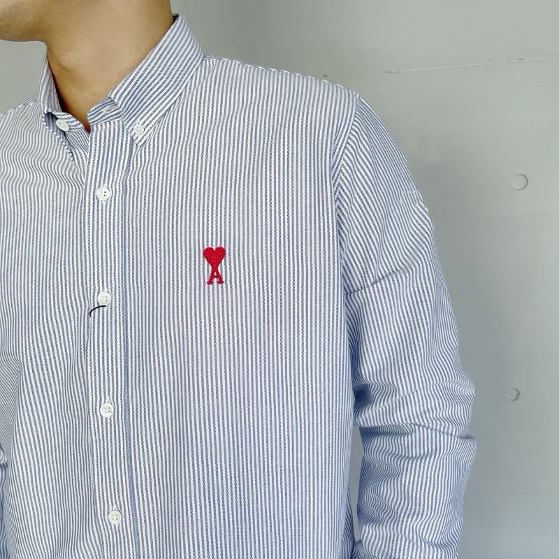 Ami Paris 藍色直條襯衫#40-1