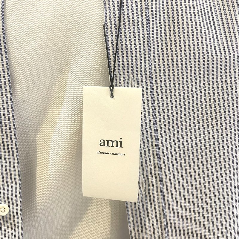 Ami Paris 藍色直條襯衫#40-4