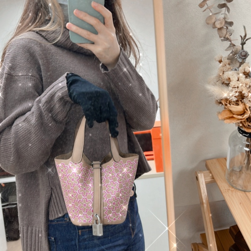 甜價!全新✨Hermes picotin 14 micro 菜籃子 lucky daisy-9