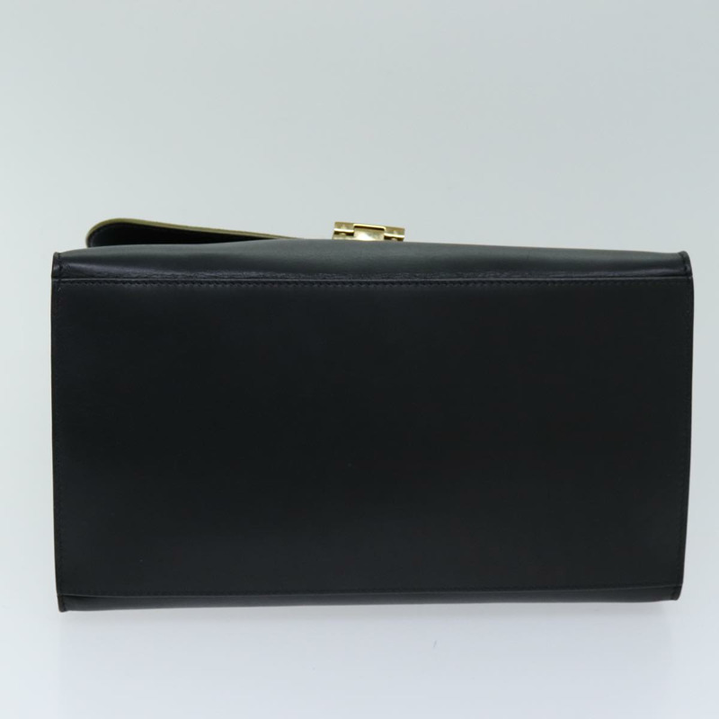 【日本直送】CELINE Trapeze 手提包 絨面革 2way 黑色 卡其色 Auth 76216-4