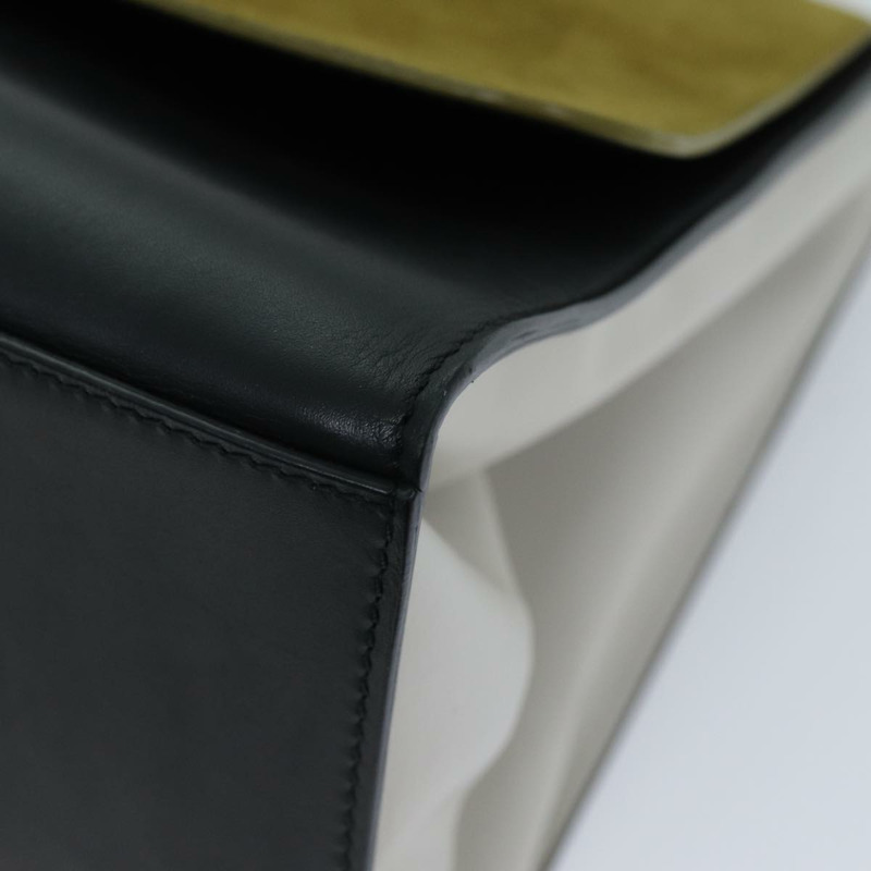 【日本直送】CELINE Trapeze 手提包 絨面革 2way 黑色 卡其色 Auth 76216-8