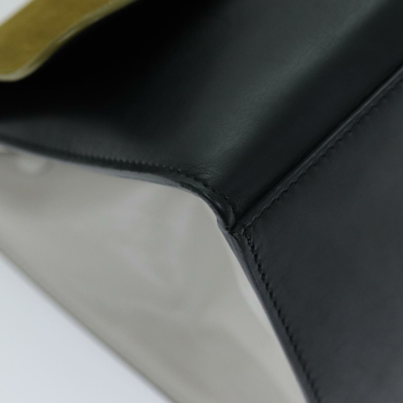 【日本直送】CELINE Trapeze 手提包 絨面革 2way 黑色 卡其色 Auth 76216-13