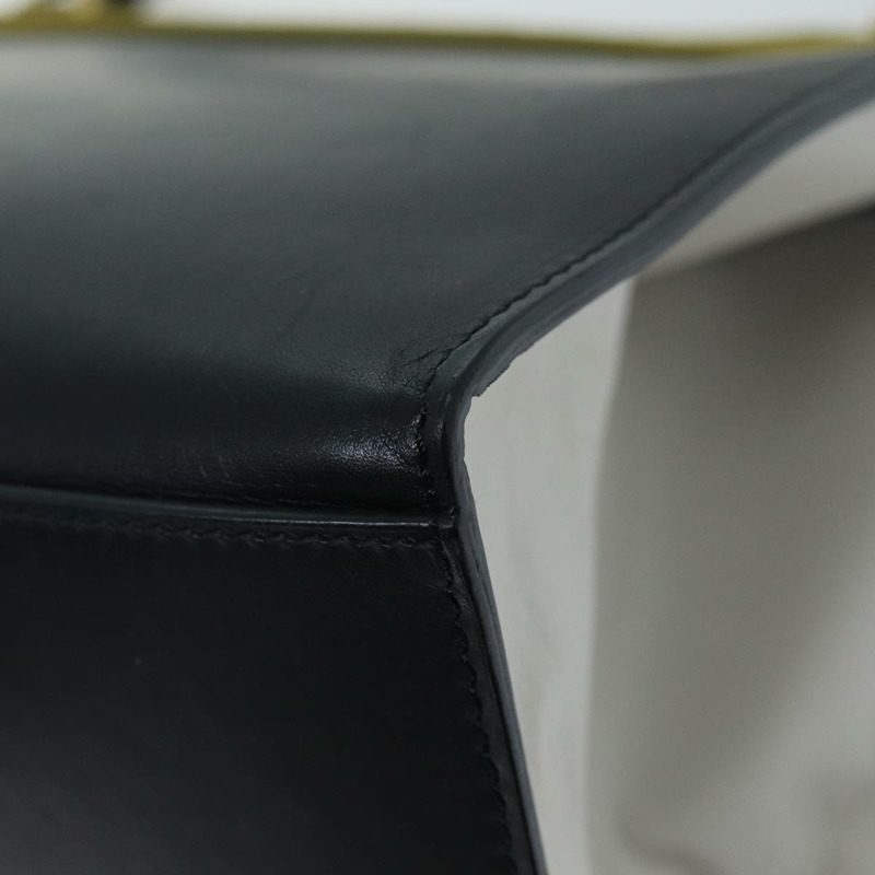 【日本直送】CELINE Trapeze 手提包 絨面革 2way 黑色 卡其色 Auth 76216-14