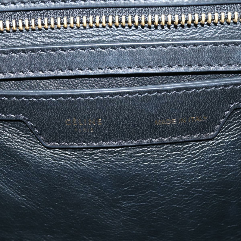 【日本直送】CELINE Trapeze 手提包 絨面革 2way 黑色 卡其色 Auth 76216-16