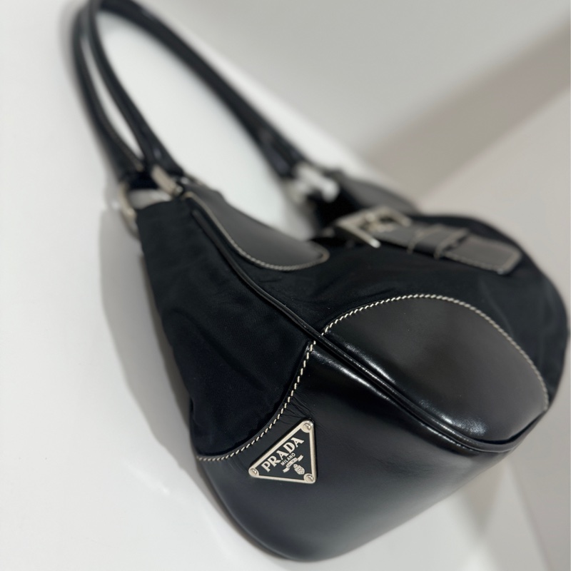 Prada Black Tessuto Moon Shoulder Bag Vintage🖤-1