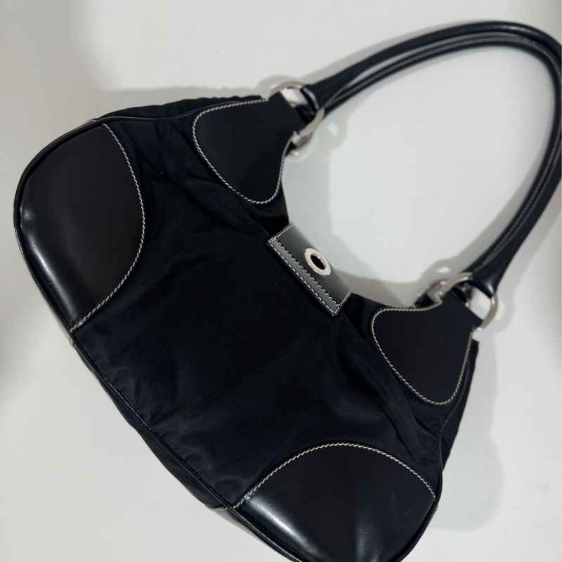 Prada Black Tessuto Moon Shoulder Bag Vintage🖤-8