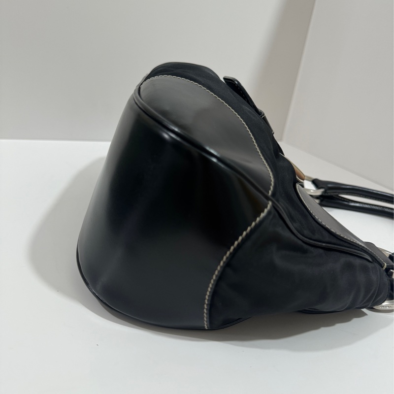 Prada Black Tessuto Moon Shoulder Bag Vintage🖤-12