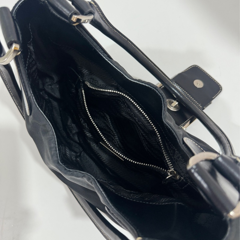 Prada Black Tessuto Moon Shoulder Bag Vintage🖤-13
