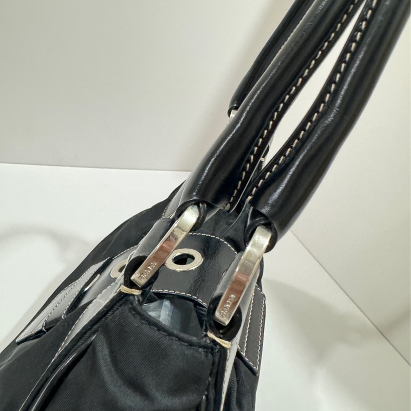 Prada Black Tessuto Moon Shoulder Bag Vintage🖤-15