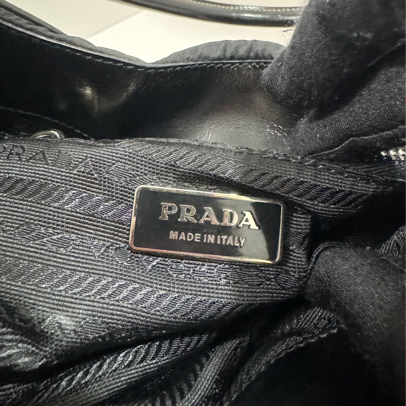 Prada Black Tessuto Moon Shoulder Bag Vintage🖤-18