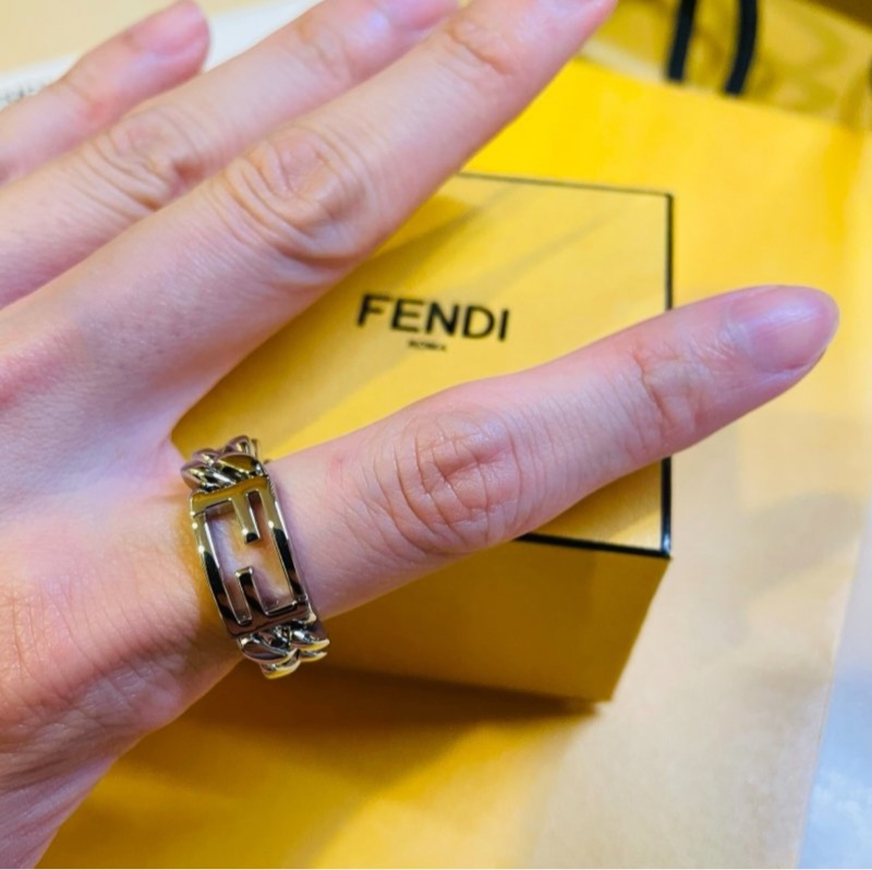 FENDI Baguette LOGO戒指-2