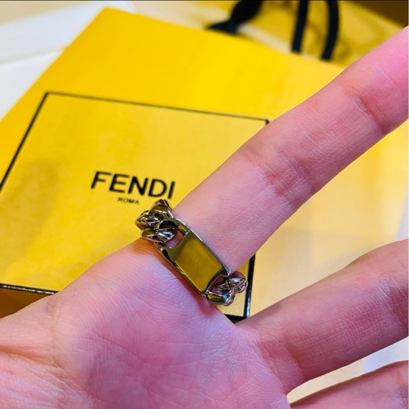FENDI Baguette LOGO戒指-3