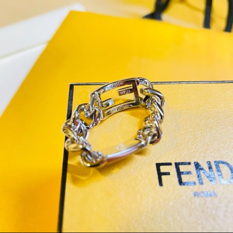 FENDI Baguette LOGO戒指-5