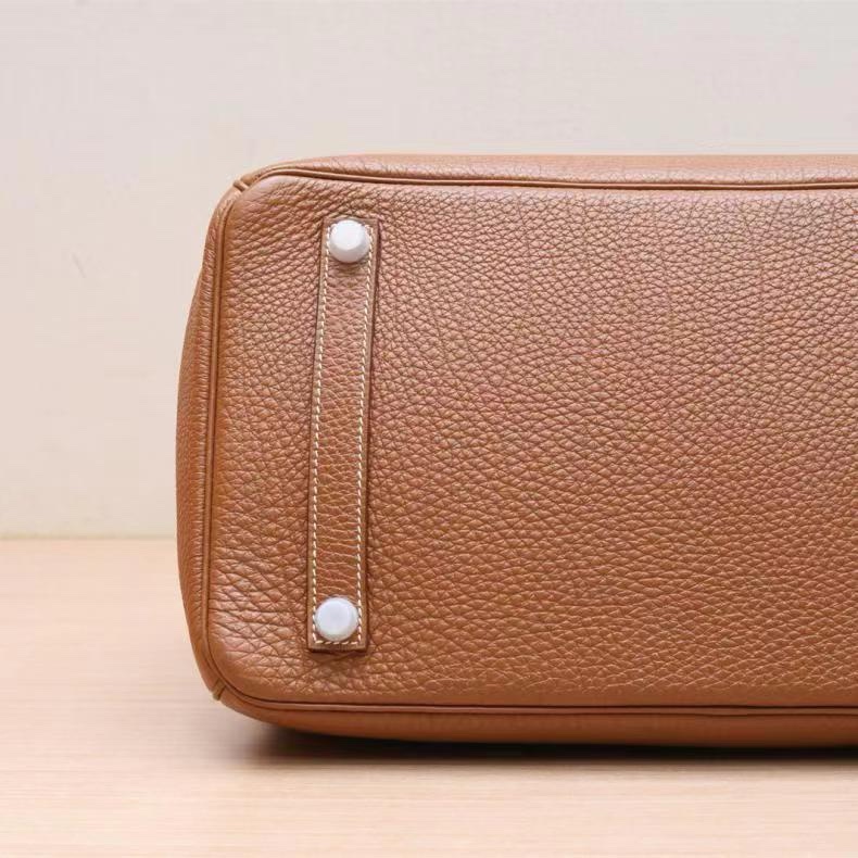 HERMES(愛馬仕) Birkin 35 37金棕色 Togo皮 框Q 銀扣-2