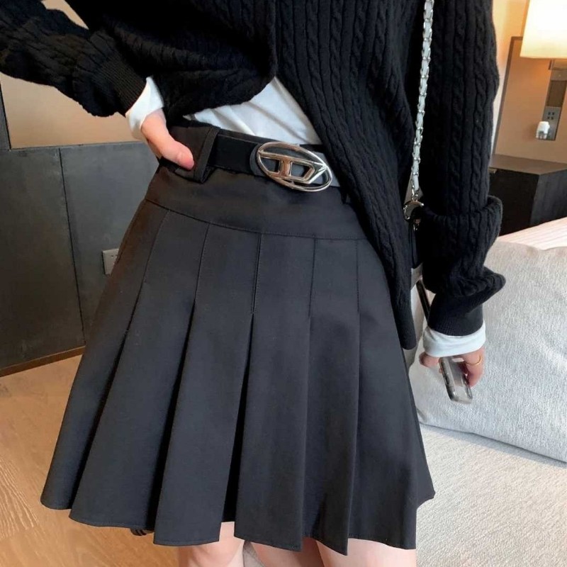 DIESEL 光面大D扣皮帶 男女同款 90cm-7