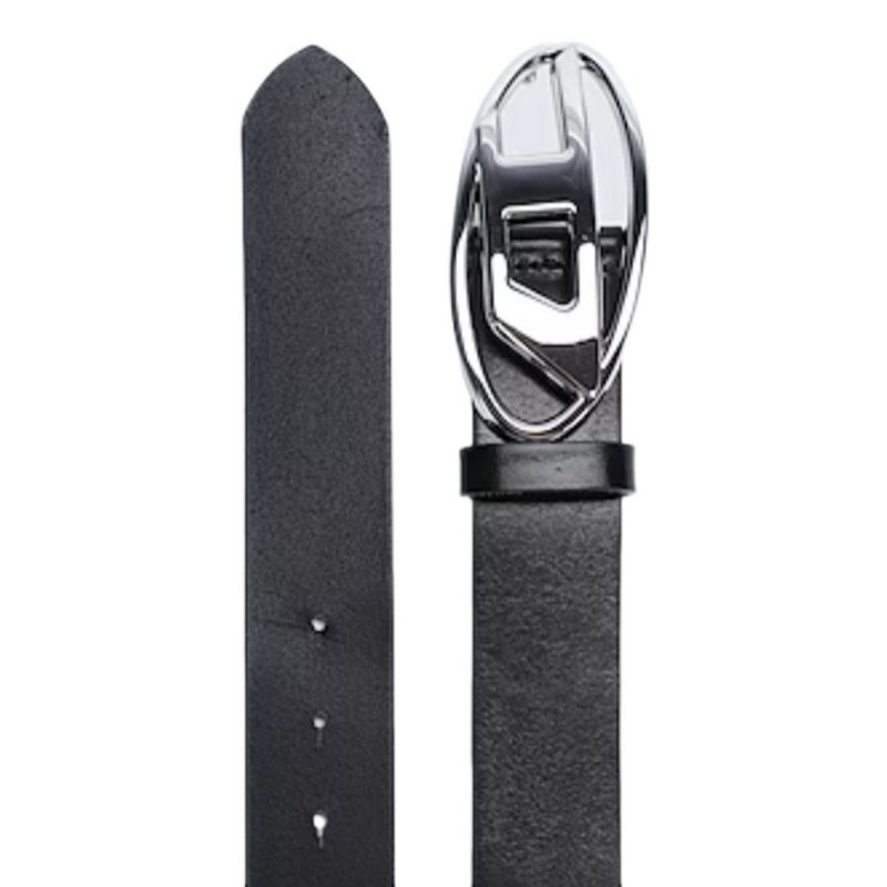 DIESEL 光面大D扣皮帶 男女同款 90cm-10