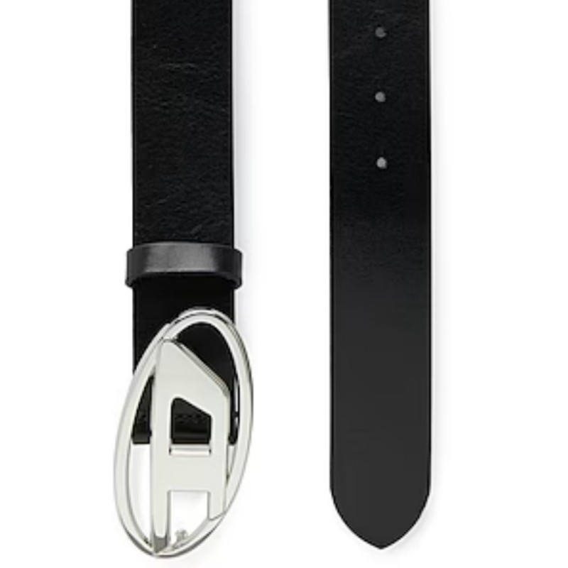 DIESEL 光面大D扣皮帶 男女同款 90cm-11