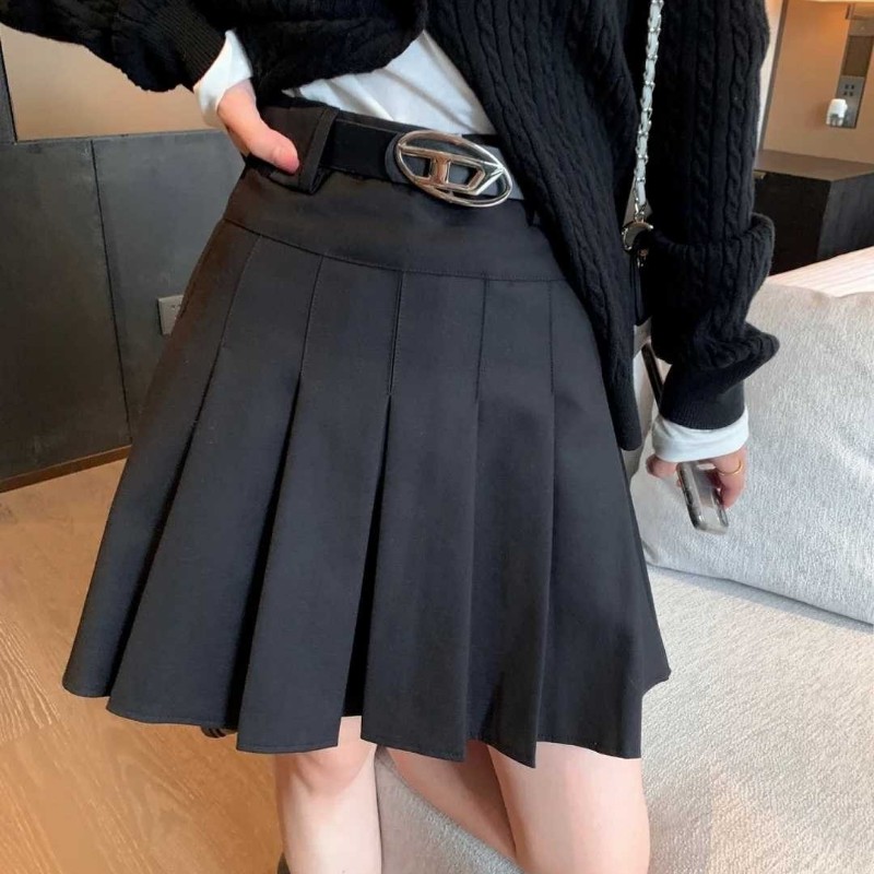 DIESEL 光面大D扣皮帶 男女同款 100cm-7