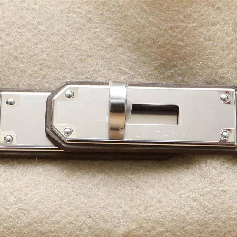 HERMES(愛馬仕) Kelly 28 18大象灰 Togo皮 A刻 銀扣-4