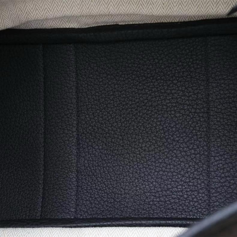 HERMES(愛馬仕) Garden Party 花園包 30 89黑色 NEGONA皮 B刻 銀扣-4