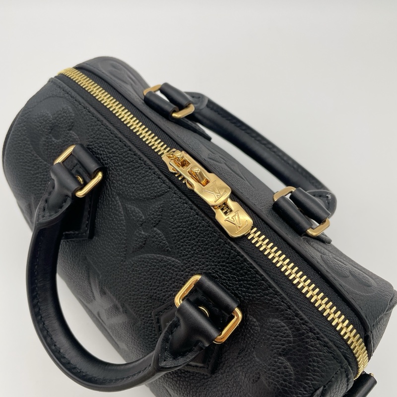 LV黑牛皮LOGO壓紋 SPEEDY 20-10