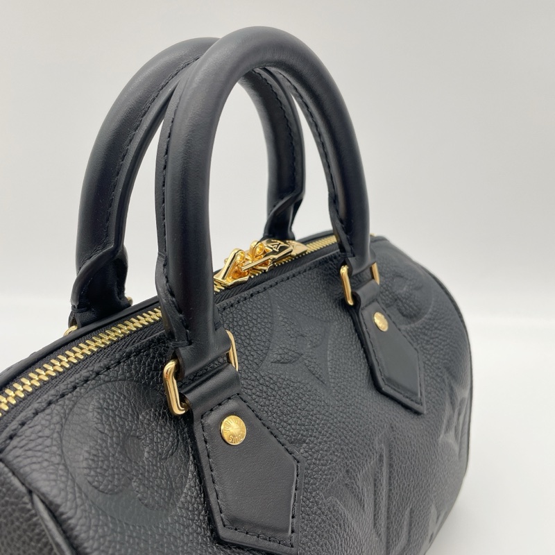 LV黑牛皮LOGO壓紋 SPEEDY 20-15